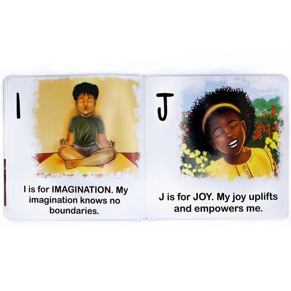 Affirmations for the letter I and J with colorful illustrations. 